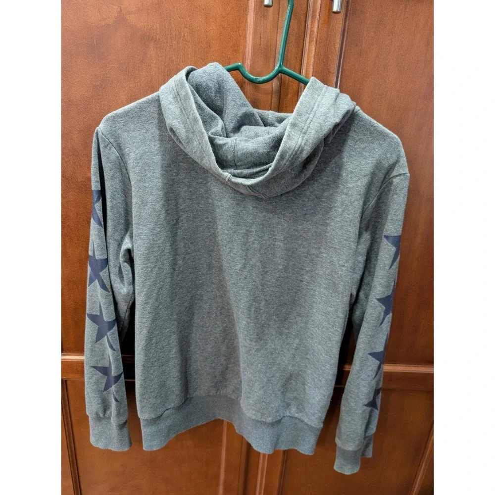 Kids Converse All Star Gray‎ Zip Up Hoodie Cotton Polyester Blend Size Large